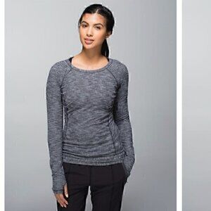 Lululemon Race Your Pace Long Sleeve Coco Pique Black